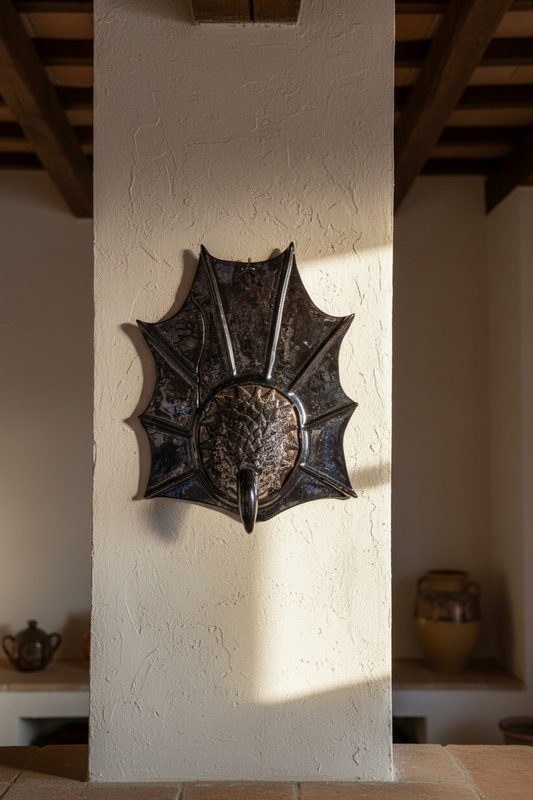 Corvo Nero - Scultura in Ceramica