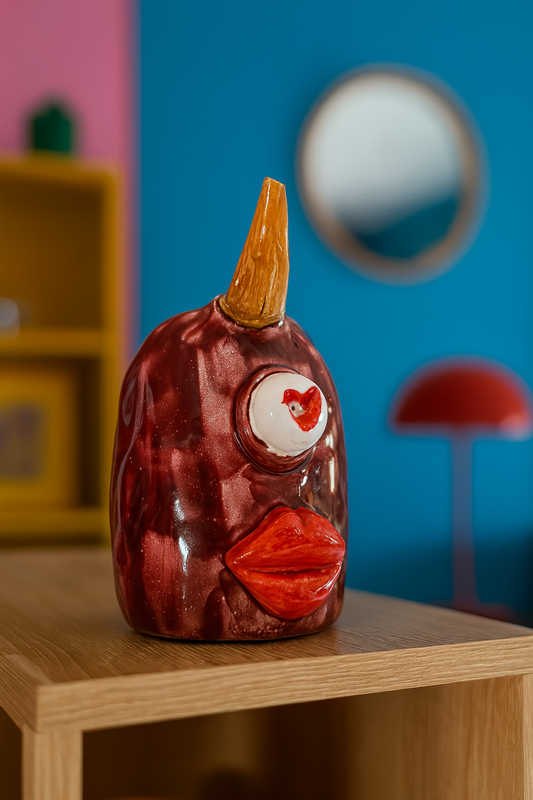 Scultura Ceramica - Mostri Divertenti - Polifema Innamorata