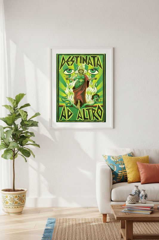 Poster incorniciato in ambiente domestico