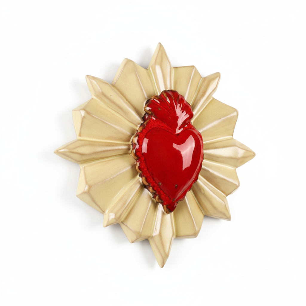 Sacro cuore ceramica - tre quarti