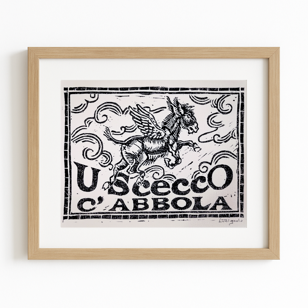 Illustrazione Linoleum - U' Scecco C'Abbola
