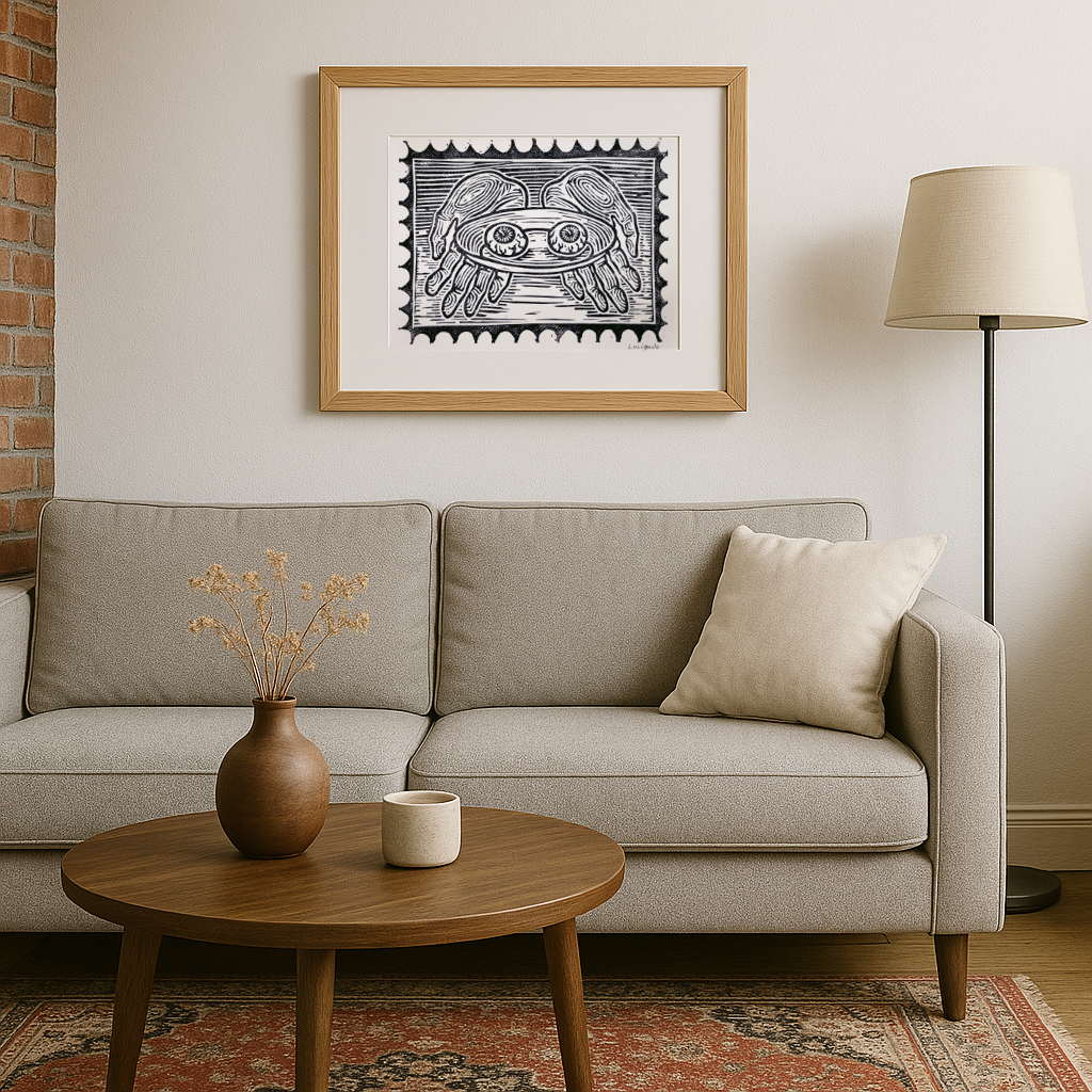 Illustrazione Linoleum - Occhi di Santa Lucia