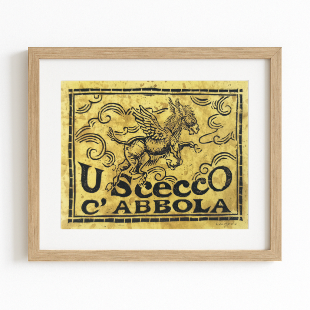 Stampa Linoleum - U' Scecco C'Abbola