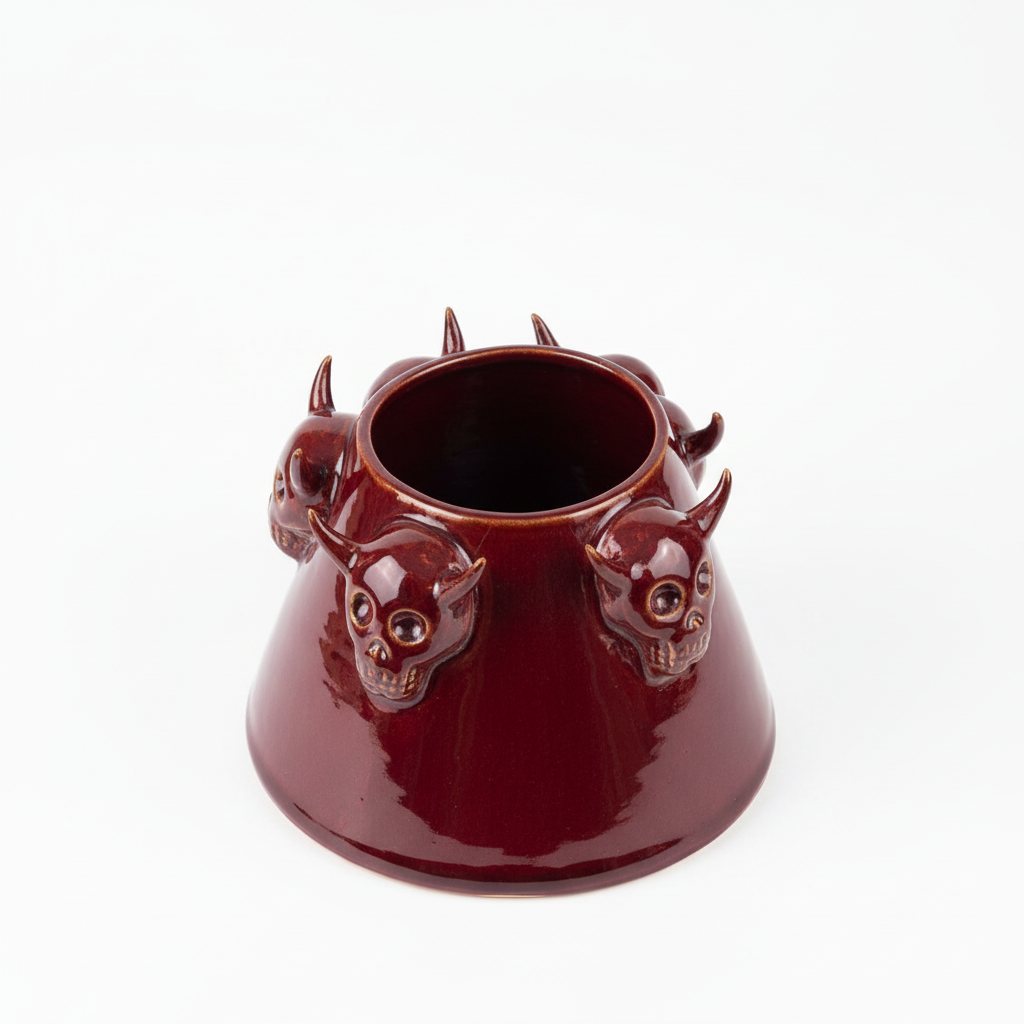 Vaso diavoletti rosso - dall'alto
