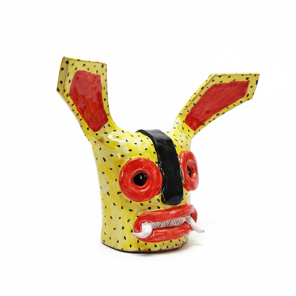 Tecuani (Giaguaro) - Scultura in Ceramica - Ispirazione Messicana