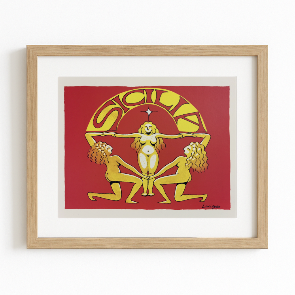 Stampa Illustrazione Digitale - Sicilia Trinacria