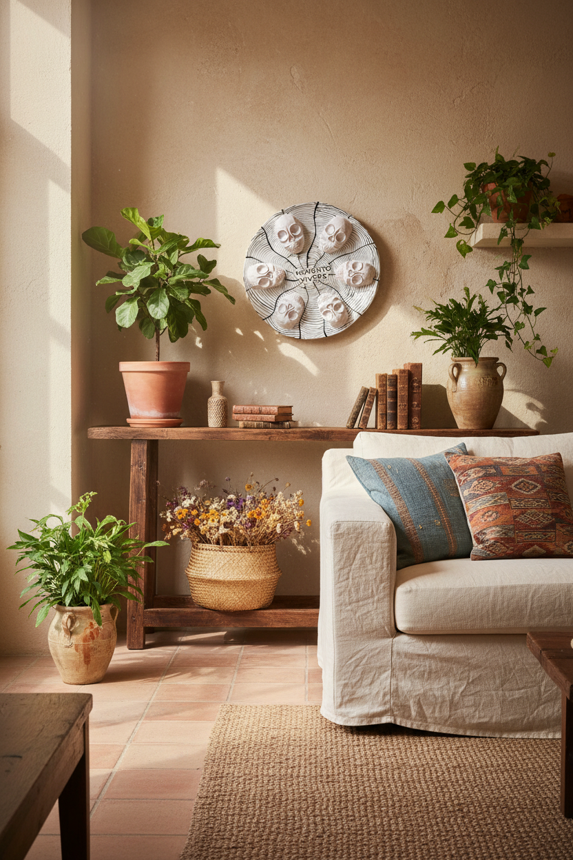 Piatto Memento Vivere - Ceramica Artigianale - Ispirazione Messicana