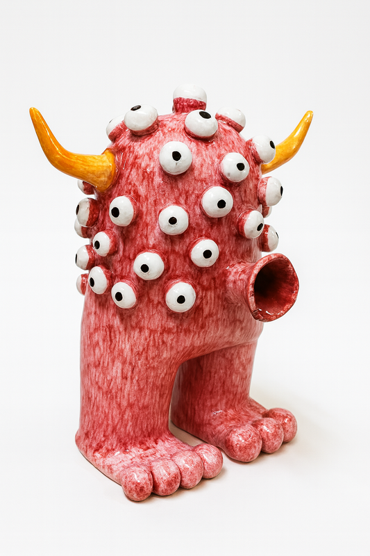 Scultura Ceramica - Mostri Divertenti - Mille Occhi Big