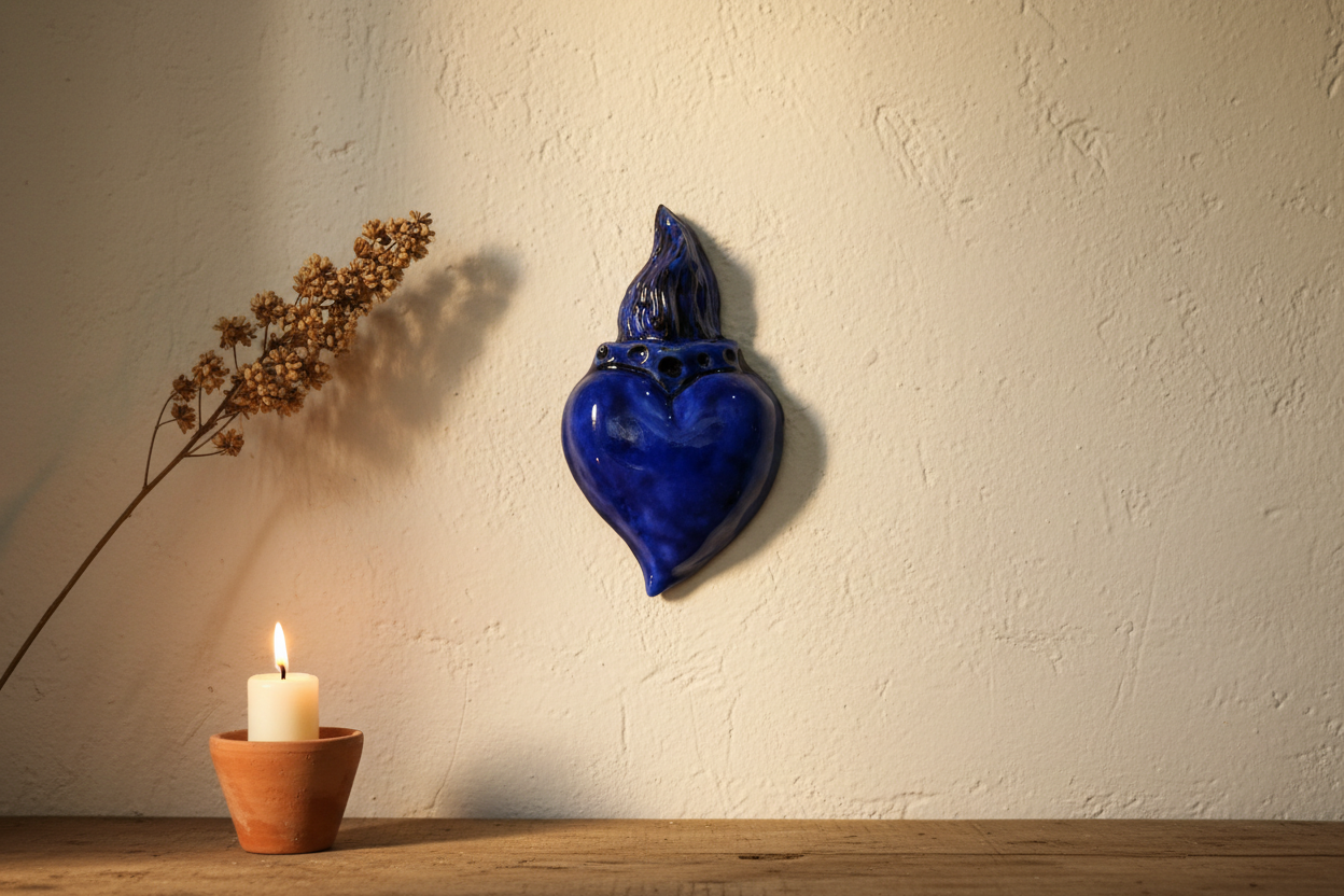 Cuore sacro blu cobalto - lifestyle
