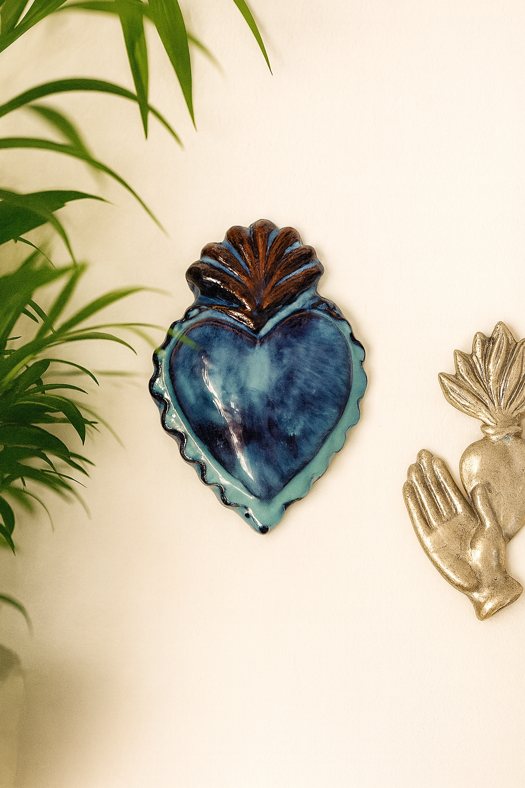 Scultura Ceramica - Cuore Sacro Exvoto