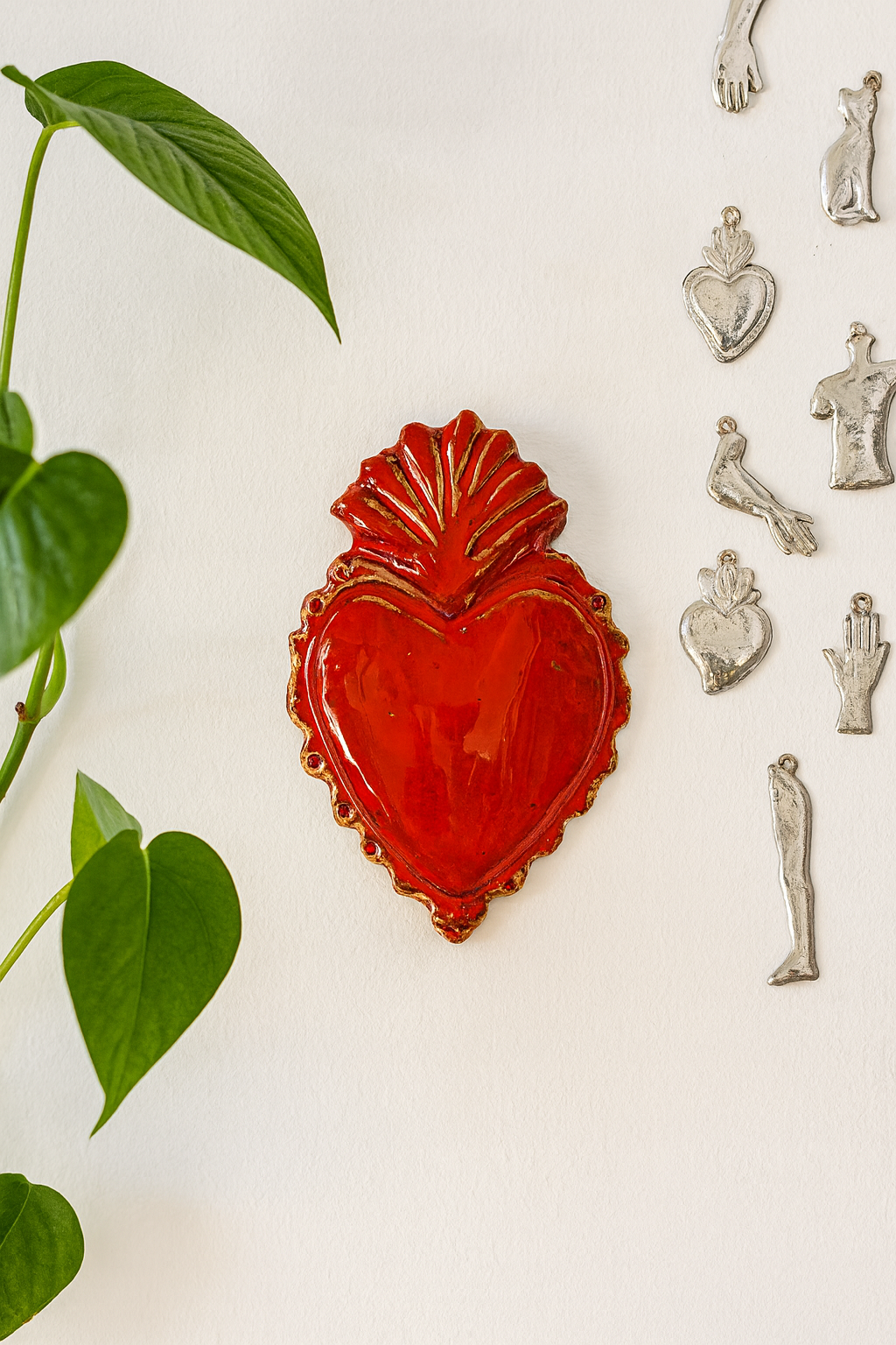 Scultura Ceramica - Cuore Sacro Exvoto