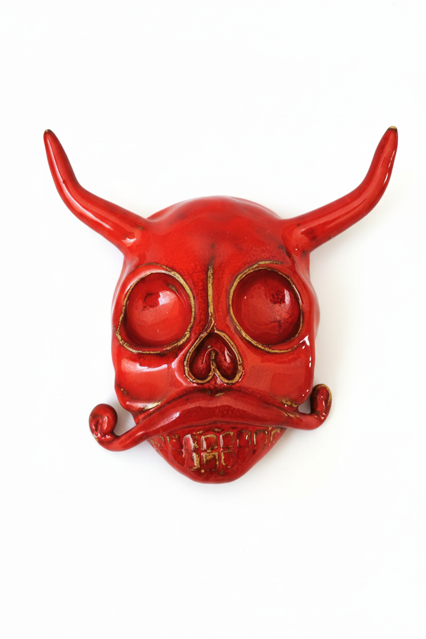 Teschio Diablito - Ceramica Artigianale - Ispirazione Messicana