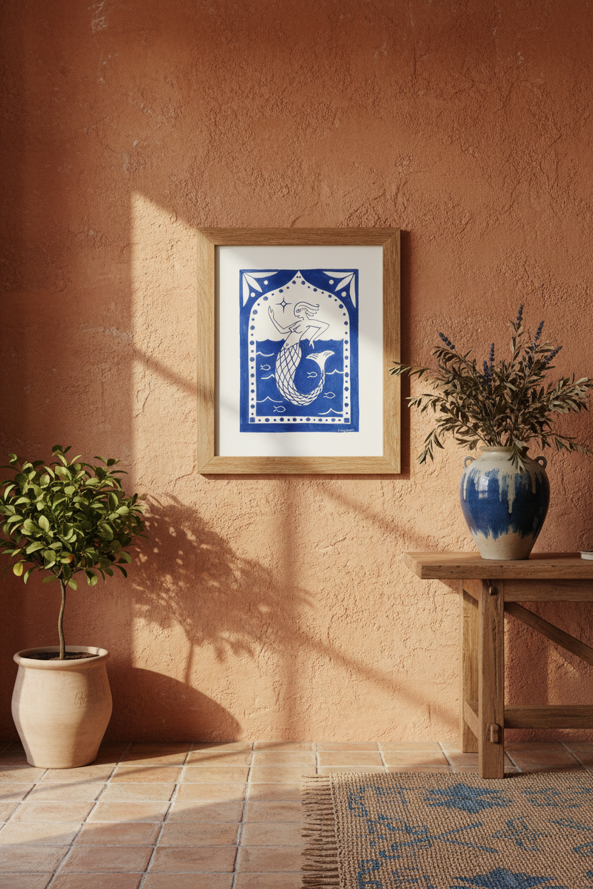 Foto lifestyle su parete mediterranea