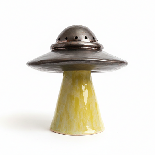 U.F.O. Abduction - Scultura in Ceramica Artigianale