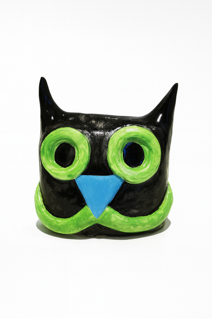 Scultura Ceramica - Mostri Divertenti - Gattino Nero