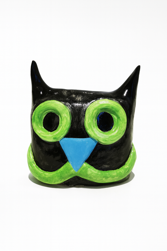 Scultura Ceramica - Mostri Divertenti - Gattino Nero
