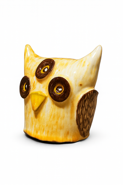 Scultura Ceramica - Mostri Divertenti - Gufo Mistico