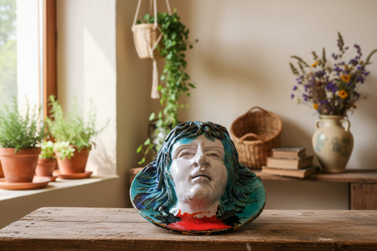 Testa di San Giovanni Battista - Scultura in Ceramica
