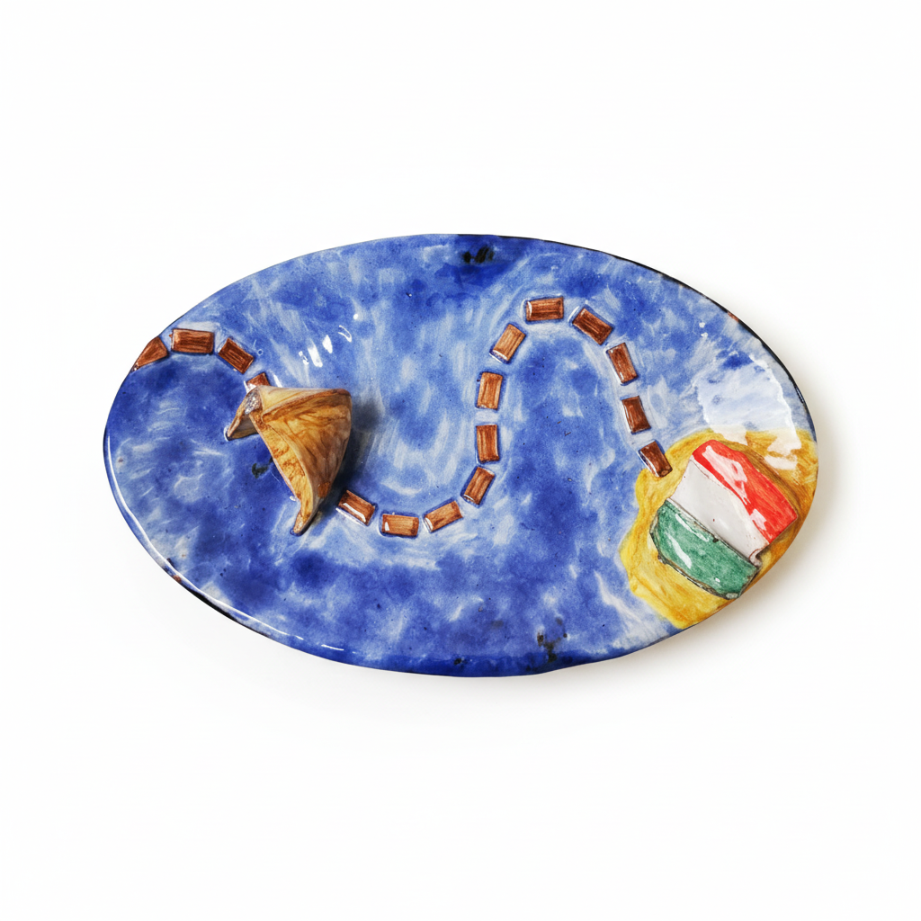 Piatto ceramica mare - top view
