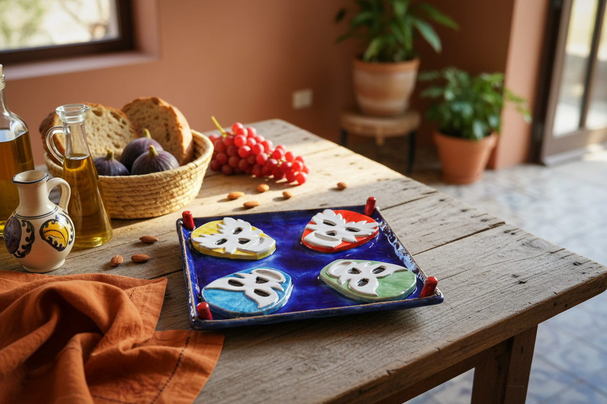 Piatto Ring di Lucha Libre - Ceramica Artigianale - Ispirazione Messicana