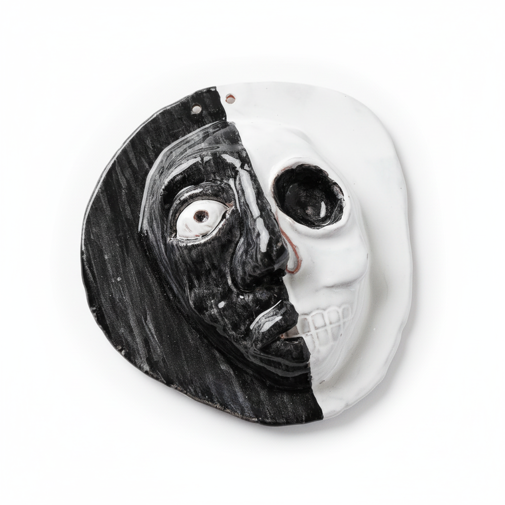 Dualità Vita e Morte - Scultura in Ceramica - Ispirazione Messicana