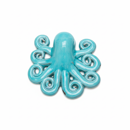 Polpo ceramica turchese - top view