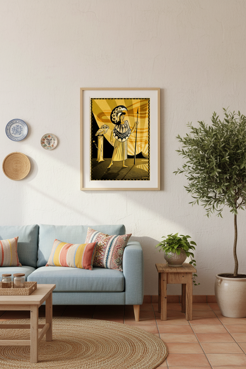 Poster incorniciato in ambiente domestico
