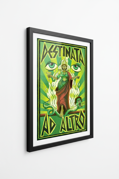 Poster incorniciato su sfondo bianco