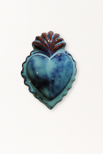 Scultura Ceramica - Cuore Sacro Exvoto