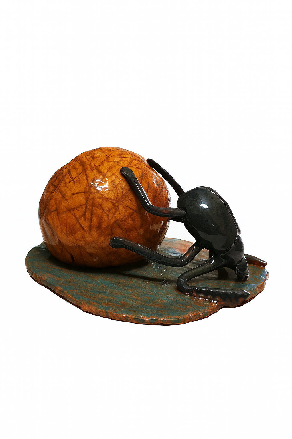 Scultura Ceramica - Scarabeo Stercorario