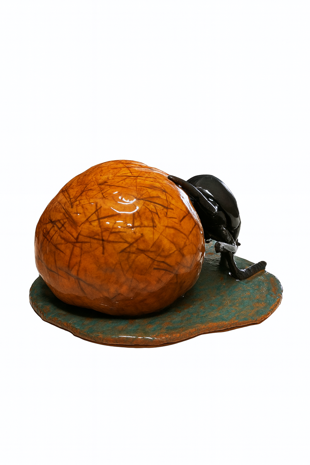 Scultura Ceramica - Scarabeo Stercorario