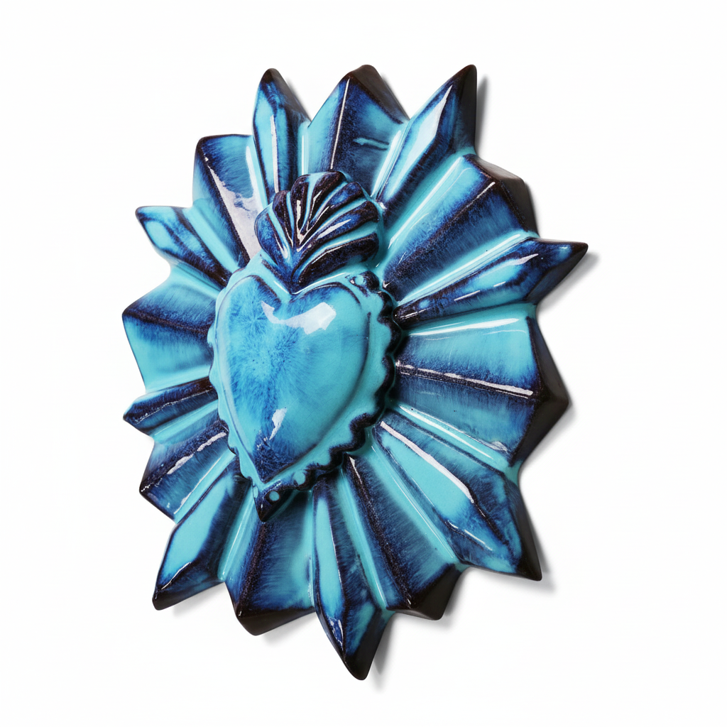 Sacro cuore turchese-blu - tre quarti