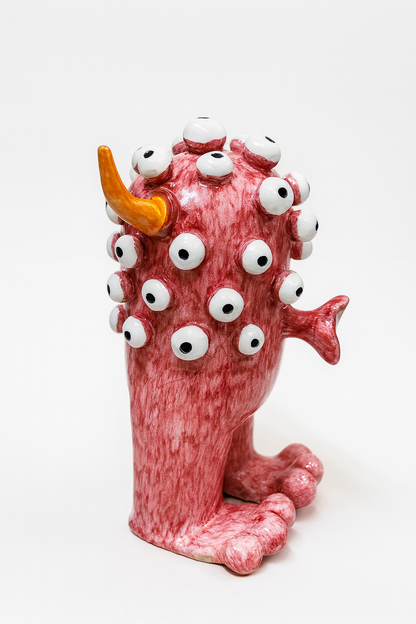 Scultura Ceramica - Mostri Divertenti - Mille Occhi Big