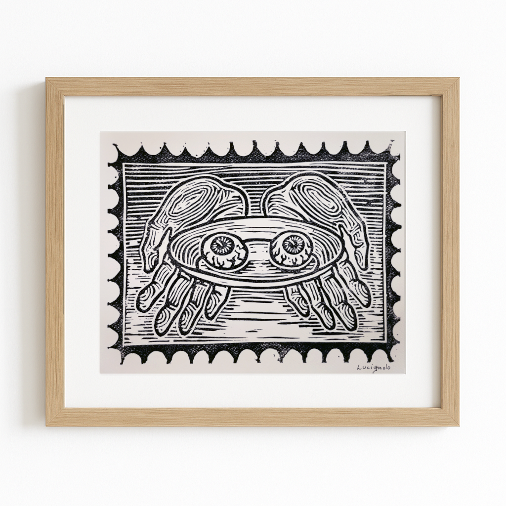 Illustrazione Linoleum - Occhi di Santa Lucia