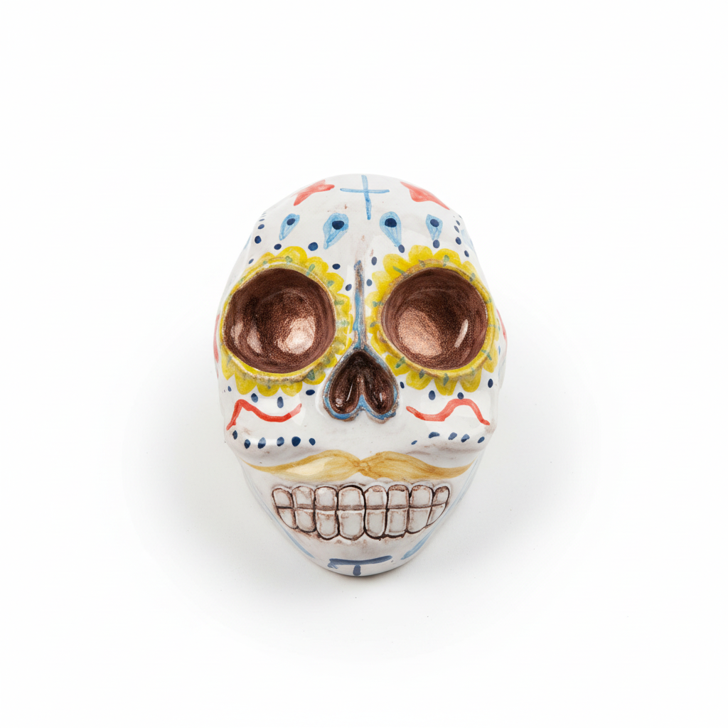 Teschio Dia de Muertos - Ceramica Artigianale - Ispirazione Messicana