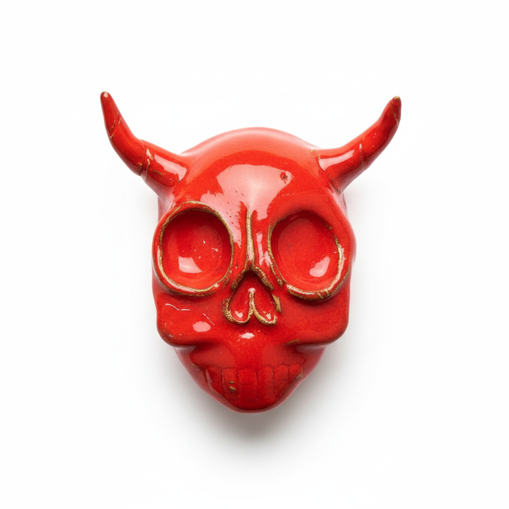 Teschio Diablito - Ceramica Artigianale - Ispirazione Messicana
