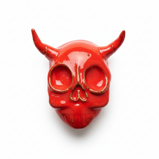 Teschio Diablito - Ceramica Artigianale - Ispirazione Messicana
