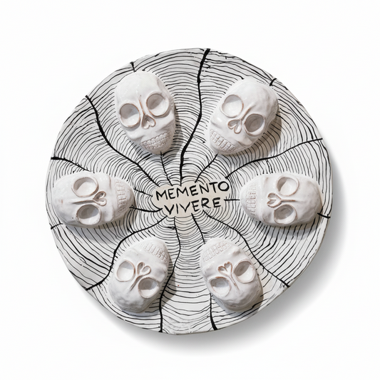 Piatto Memento Vivere - Ceramica Artigianale - Ispirazione Messicana