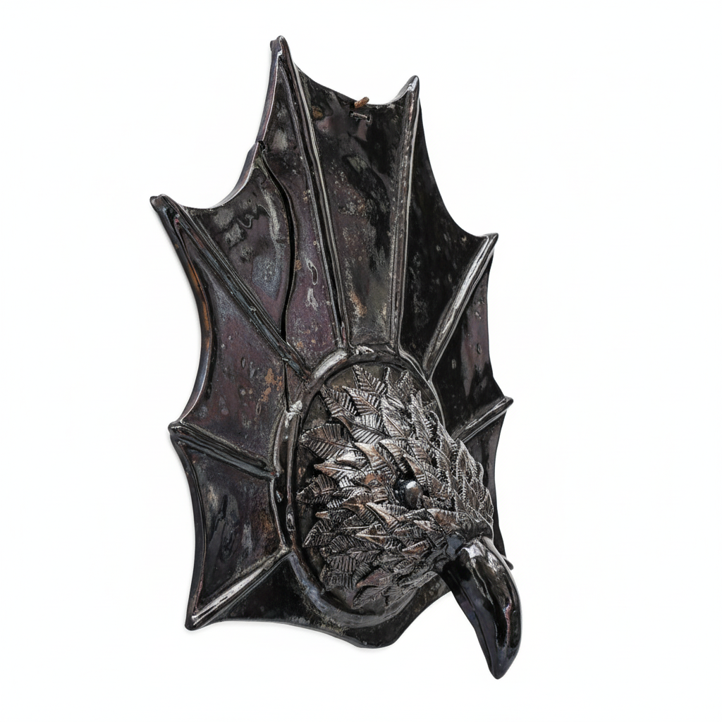 Corvo Nero - Scultura in Ceramica
